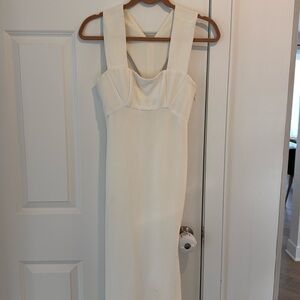 BCBG Maxazria long white dress